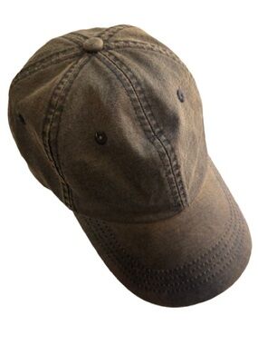 Natural Life Washed Distressed Brown Canvas Dad Hat